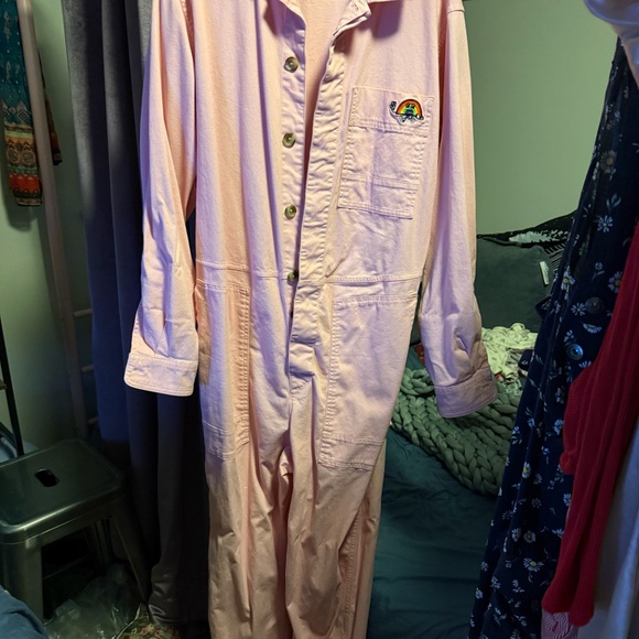 GAP Pink denim coveralls! NWOT - Picture 2 of 5